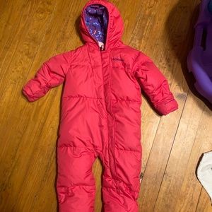 Columbia feather down snowsuit